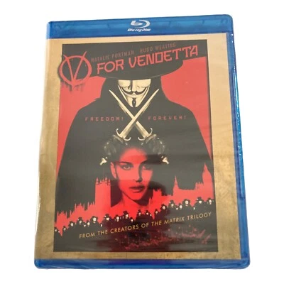 New V For Vendetta Freedom Forever Blu-ray Matrix Creator Graphic Novel Based - Image 1 of 2