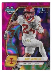 2024 Bowman University cromo - Abu Sama III #7 refractor de lava rosa (RC) - Imagen 1 de 1