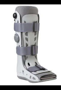 NEW Aircast Walking Boot Brace Short Soft Strike 2 Built in Pumps Gray Size XS - Picture 1 of 9