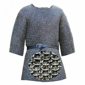 Medieval Chainmail Armor 6 mm Riveted Shirt Mild Steel LARP Reenactment Fast - Picture 1 of 2