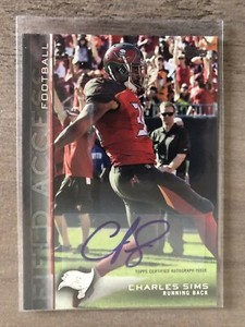 Charles Sims 2015 Topps Field Access AUTOGRAPHED Player Card. TB Buccaneers