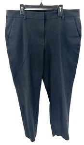 Chicos Stretch Cotton Black Trousers Pants Womens Size 2.5 Short US 14S Pockets - Picture 1 of 8