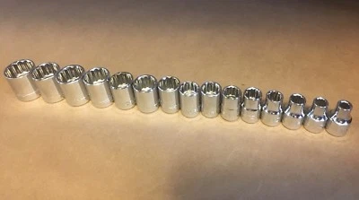 Craftsman Socket Set 3/8" Drive 15 Piece 12 Pt Point Metric Chrome - Image 1 of 4