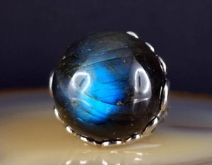 Ring Silber 925 Labradorit 20,0 mm XXL - umwerfend & wunderschön schimmernd - Bild 1 von 12