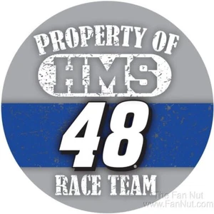 Jimmie Johnson #48 Property of XXL DECAL 4" Round Vinyl Auto Home Nascar Racing - Picture 1 of 1