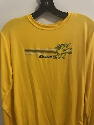 Oceanic Gear Camisa Adulto XS Amarillo Pez Pesca Atlética Camiseta Sport-Tek Foto 1 de 4