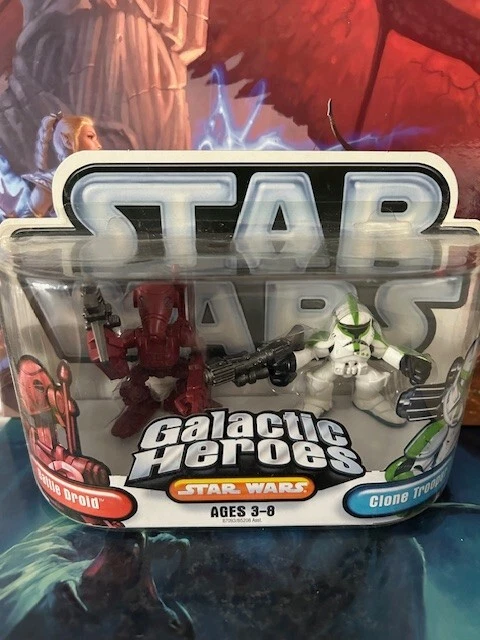 Figura de acción Battle Droid & Clone Trooper 2 pk Galactic Heroes Star Wars Foto 1 de 1