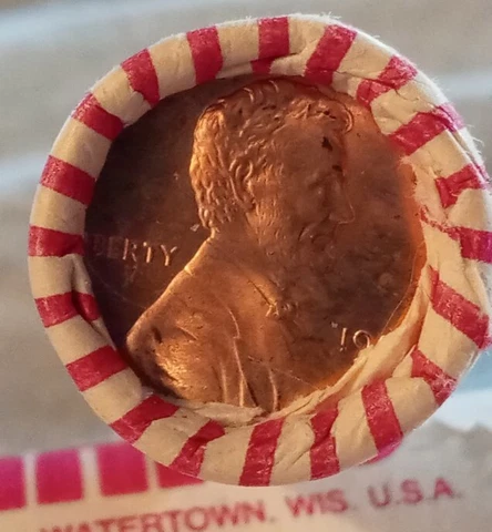 1990 OBW Original Bank Wrapped Lincoln Cent Roll (50 Unsearched Red Coins) Cover