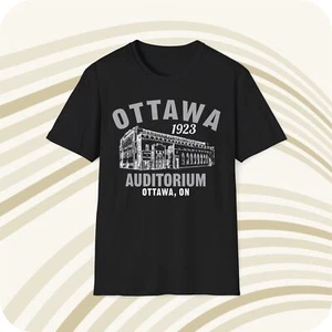 Throwbackmax Ottawa Auditorium 1923 Classic Cut Hockey T-Shirt - Ottawa Senators - Picture 1 of 6