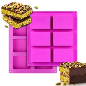 2PCS 6 Cavities Deep Chocolate Bar Mold Dubai Chocolate Bar Pistachio Mold Si... - Picture 1 of 7