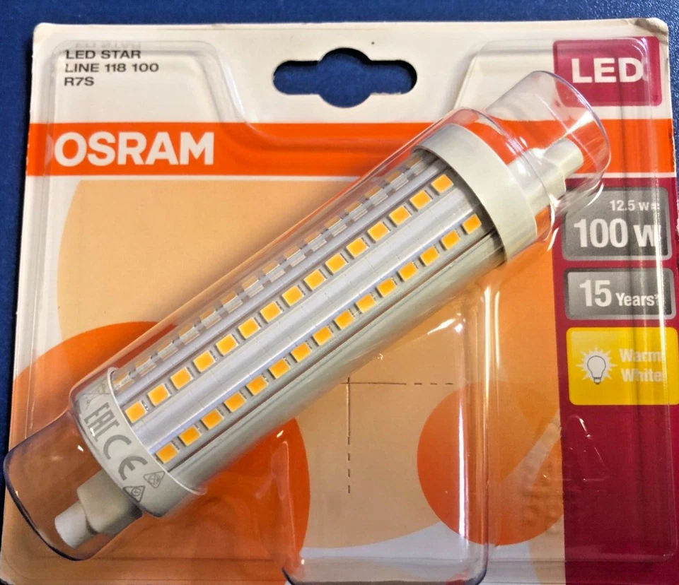 OSRAM LED STAR LINE 118 100 R7S 12,5W=125W 15 Years 2700K WARM WEIß - Bild 1 von 1