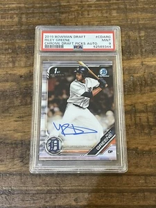 2019 Bowman Draft Chrom Auto RILEY GREENE 1. Rookie RC - PSA 9 neuwertig #CDA-RG - Bild 1 von 3