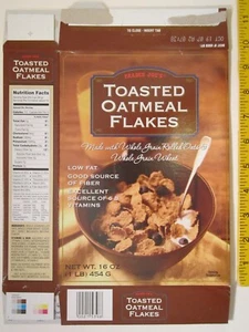Empty TRADER JOE'S Cereal Box 2006 TOASTED OATMEAL FLAKES Z130A6 - Picture 1 of 2