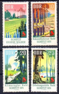 DDR 1462-1465 , postfrisch / ** / Wald Natur Schutz , Landschaften - Bild 1 von 1