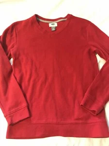 Old Navy V Neck Sweater Boys Size 8 Red Long Sleeved B31 - Picture 1 of 3