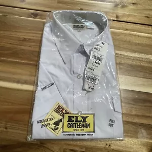 Vintage Ely Cattlemen Shirt Men’s White Pearl Snap Western Rodeo Wear New NWT - Picture 1 of 9