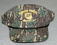 BP Oil Georgia Snapback Trucker Hat Camo Camouflage Yellow Green New NOS
