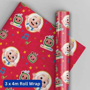 Wrapping Paper Cocomelon Kids Birthday Gift Wrap 3 x 4m Roll Wrap - Picture 1 of 4