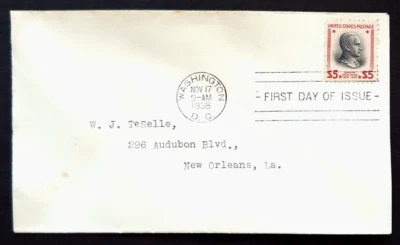 US PREXIE 834 COOLIDGE FDC First Day of Issue ~ $5 Stamp ~ Scott CV $200 - Image 1 of 3
