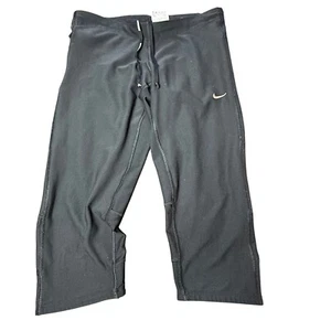 Nike Dri-FIT Running Capri Pants Workout Cropped Leggings Black Medium - Picture 1 of 4