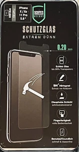 SCUTES DELUXE Schutzglas für iPhone X/Xs/11 Pro/5,8" Extrem Dünn - Zdjęcie 1 z 2