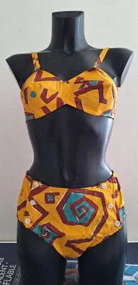 Authentique Maillot De Bain Neuf  Vintage Bikini  1950 Original  Made In France - Photo 1/4