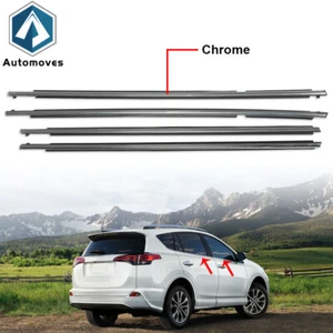 Weatherstrip Seal Belt Window Moulding Trim 4Pcs For 2013-2018 Toyota RAV4 - Picture 1 of 10