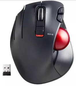 ELECOM EX-G Left-Handed Trackball Thumb Control Optical Gaming Sensor 6 BT C2 - Picture 1 of 6