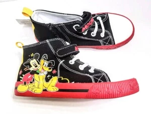 🔥Mickey Mouse & Pluto Toddler Boys Hi Top Sneakers Size 11🔥 - Picture 1 of 7