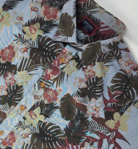 Camisa UNTUCKit Desisto Para Hombre Pequeña Multicolor Floral S/S Abotonada Calce Regular - Imagen 1 de 10