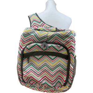Zaino Thirty-One Sling Organizzatore Portatile Una Spalla Chevron Party Punch - Foto 1 di 8