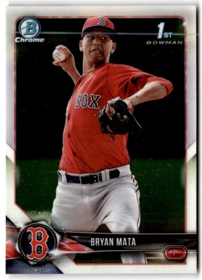 Bryan Mata 2018 Bowman Chrome Prospects #BCP2 Boston Red Sox - Image 1 of 2