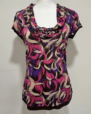 Top cuello capucha marrón, púrpura y rosa L.A. Blues para mujer talla M Foto 1 de 4