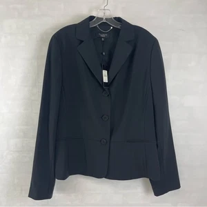 Giacca blazer donna Talbots 16L nero misto lana due bottoni nuova con etichetta - Foto 1 di 13