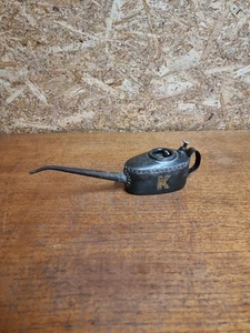 Vintage Kayes Pie Crust Oil Can Oiler Seamless Steel Pie Crust 1/2 Half Pint - Foto 1 di 9