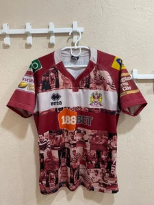 Camiseta de la Liga Especial de Rugby de los Guerreros Wigan Camiseta Errea Talla M - Imagen 1 de 12