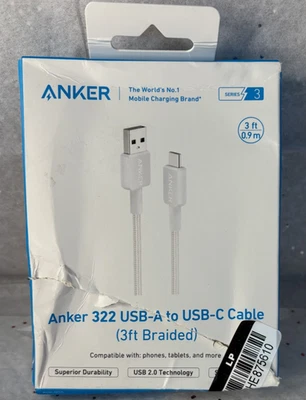 Anker 322 USB-A to USB-C Cable - 3ft Braided - Image 1 of 3