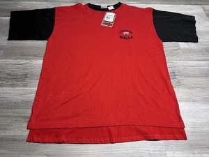 Vintage 90s Chicago Bulls T-Shirt Pro Edge NWT Size XL Embroidered NBA Red Tee - Picture 1 of 8