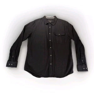 Camisa de franela CQR para hombre talla grande negra abotonada algodón grunge Gorpcore - Imagen 1 de 11