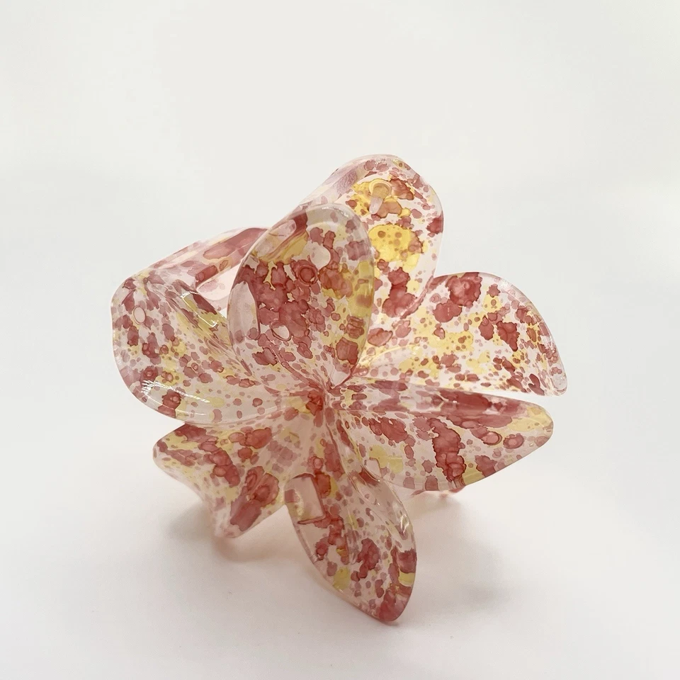 Pink Flower Hair Claw Clip For Women - Image 1 of 4