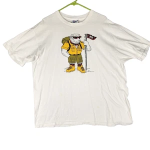 Vintage Woolworth Mens Graphic Print Single Stitch Tee Shirt Herren XXL 1987 Hanes - Bild 1 von 10