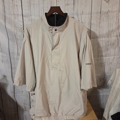 FootJoy DryJoys Men’s Beige Short Sleeve Golf Rain Wind Pullover Jacket XL - Image 1 of 4