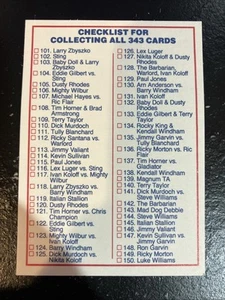 1988 Wonderama NWA Wrestling Card #NNO Checklist 101-150 - Picture 1 of 2