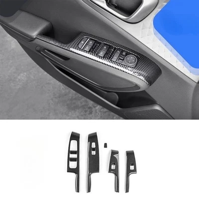 Para 2020-2025 Kia Soul aparência de fibra de carbono interruptor de elevação de janela painel tampa acabamento Z - Imagem 1 de 4