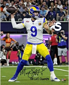 Matthew Stafford Rams Signed 16x20 Super Bowl LVI Champs Photo w/LVI Champs Insc - Picture 1 of 1