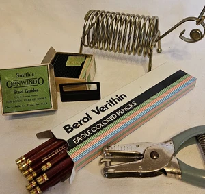 Lote surtido vintage suministros de escritorio de oficina y embalaje accesorios de exhibición coleccionar - Imagen 1 de 10