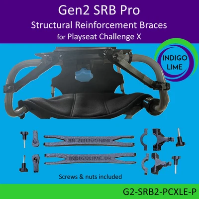 INDIGO LIME Gen2 SRB Pro. Apoyos de refuerzo estructural para Playseat Challenge X
