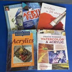 Lote de 4 libros de pintura con acrílicos - Imagen 1 de 11