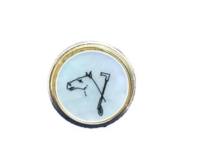vintage Swank mother of pearl Polo Horse tie pin tack with back - Picture 1 of 4