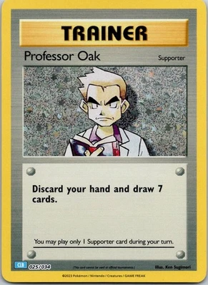 Holo Foil Professor Oak (CLB) 025/034 Classic Collection Trading Card Game Class - Image 1 of 2